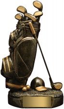 Resin Golf Bag With Leaning Driver, 7-1/2