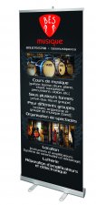 Retractable Banner Stand (Roll-Up) - 4/0 - 33,5 x 77,5