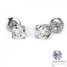 Round Diamond Stud Earrings (0.30 CT. T.W.)