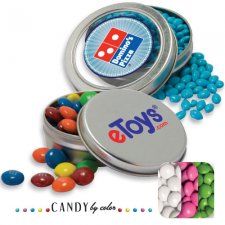 Solid Circular Tin- Chocolate Button Candy by Color