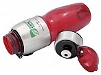 Gourde de sport en plastique avec ornements en acier brossé - 16 oz
