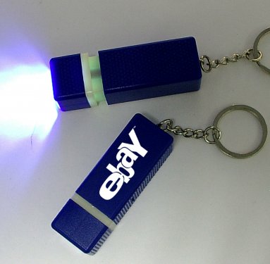 Square Shape LED Flashlight with Keychain