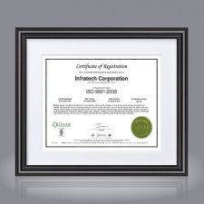Stefania Certificate Holder - Black 8Â½x11
