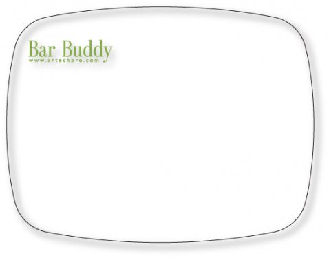 The Bar Buddy Flexible Cutting Board FDA Approved .030 Clear Plastic, Spot