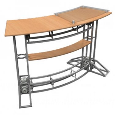 Truss Counters - Curved Top - With plexi stand-off and internal shelf