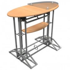 Truss Counters - Oval Top - With plexi stand-off and internal shelf