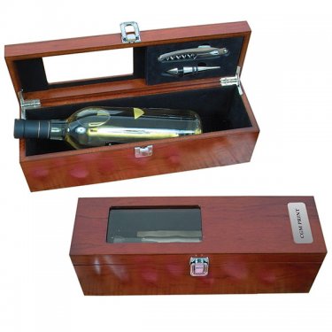 TWO PIECE ROSEWOOD WINE KIT