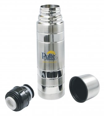 Two-tone stainless steel thermos