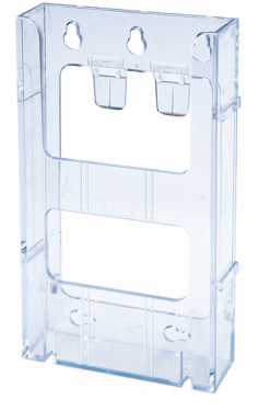 WallMount Brochure Holder up to 4 Width - Lit Loc™ - 1 pocket - Clear