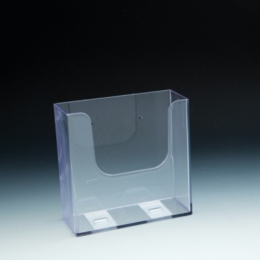 WallMount Brochure Holder up to 6-3/8 Width - extra capacity - 1 pockets -  6,625 W x 6,5 H x 2,75 D - Clear