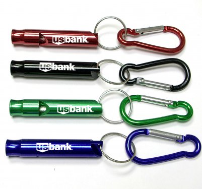 Whistle with Carabiner and Keychain