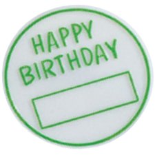 2 Birthday Button W/1 Color Tipping