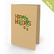 A6 - 100 percent Plantable Personalized Holiday Cards - Colorful Greetings Christmas