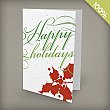 A6 - 100 percent Plantable Personalized Holiday Cards - Holly Happy Holidays