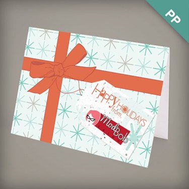 A6 - Eco Christmas Cards with Seed Paper Shapes - Retro Snowflakes