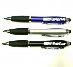 Ballpoint Pen with Soft Touch Stylus (Contoured Grip)