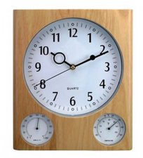 Custom Wooden Weather Station Wall Clock