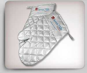 Insulated Silver BBQ Oven Mitt