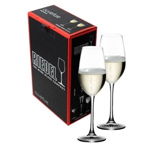 Set of Two Riedel Crystal Overture Champagne Glasses w/ Riedel Gift Box (270 Ml)