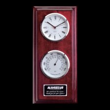 Two Face Simmons Clock & Thermometer