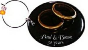 Wine Glass and Coffee Mug Charm w/ Double Sided imprint (1.1 to 2 Sq. In.)