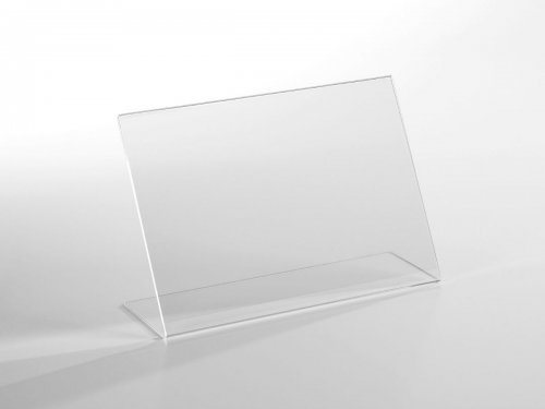 Counter Sign Holder - Easel Back - 11 W x 8,5 H - Clear durable acrylic