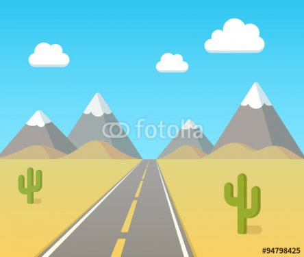Desert highway landscape - 901150448