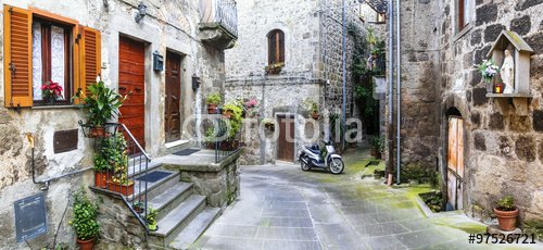 charming streets of old italian villages, Vitorchiano - 901150555
