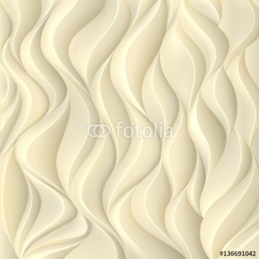 Gold background with texture of the volumetric wavy lines.. - 901150550
