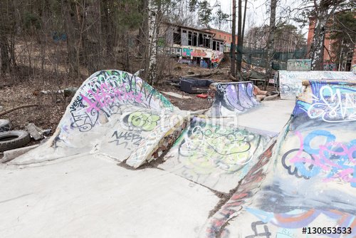 Small self-made skate park