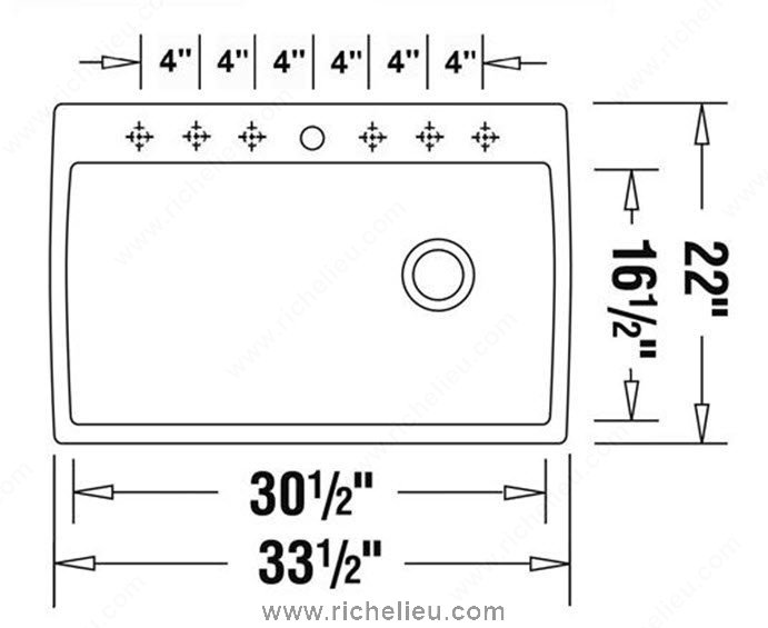 Blanco Sink Diamond Maxi 331/2" x 22" Anthracite