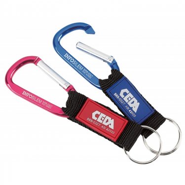 6 CM Carabiner w/ Web Strap & Key Ring