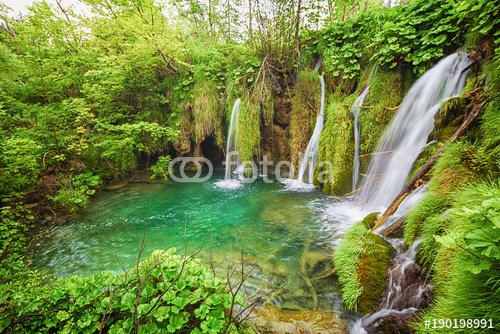 waterfalls in Plitvice Lakes National Park, Croatia - 901150842