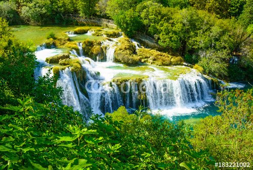 Waterfalls Krka, National Park in Croatia - 901150843