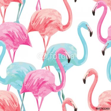flamingo watercolor pattern - 901151090