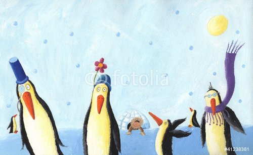 A group of silly penguins - 900458588