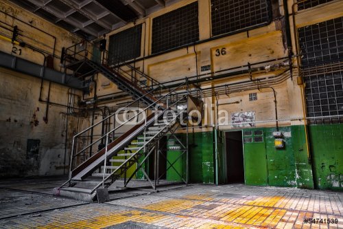 abandoned vehicle repair station inside