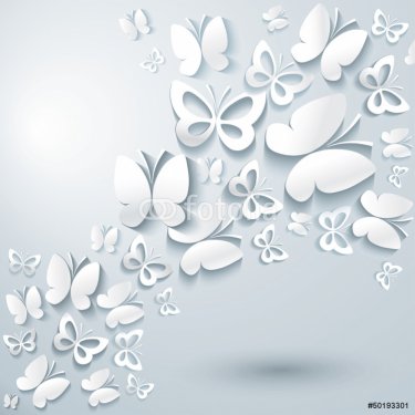 Abstract background with butterflies. - 901138744