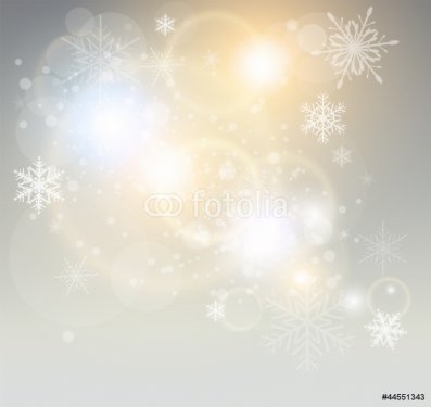 Abstract Christmas background with white snowflakes