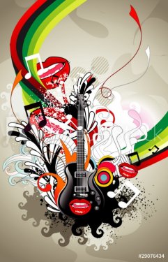 abstract music color shape vector - 900485477