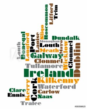 abstract vector map of northern ireland - 900868311