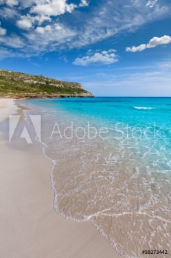 Alaior Cala Son Bou in Menorca turquoise beach at Balearic - 901141386
