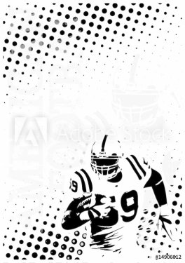 american football dots poster background 2