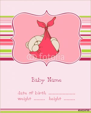 Baby Arrival Card with Photo Frame - 900600973