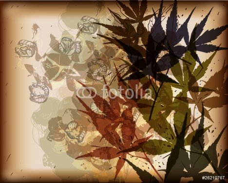 background with autumn leaves - 900511288
