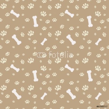 Background with dog paw print and bone - 900459267