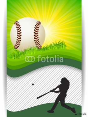 Baseball Banner Background with copy space
