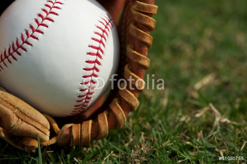 Baseball Close Up in a Glove