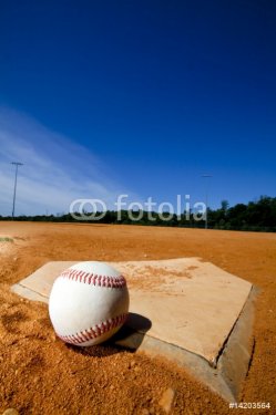 Baseball on Homeplate - 900097855