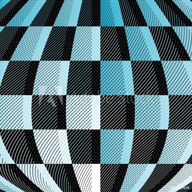 Black-blue-white checkered pattern - 901140811